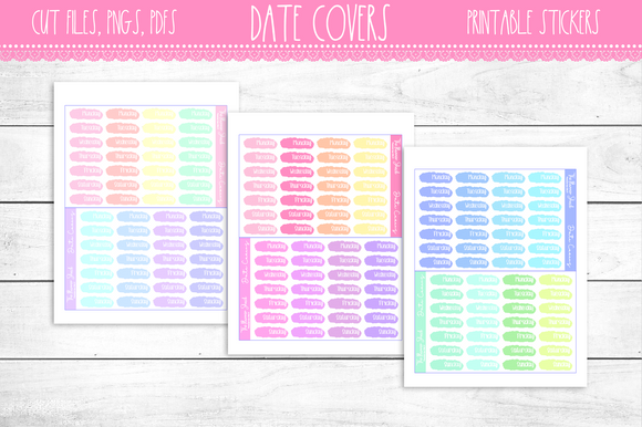 Pastel Date Covers