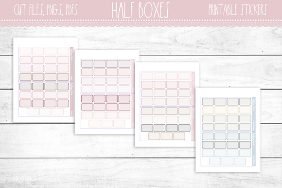 Blush and Muted Half Boxes