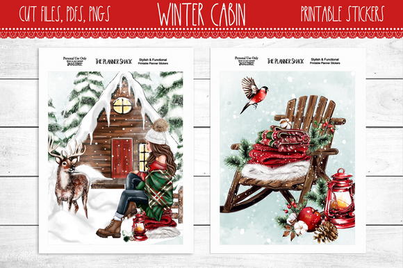 Winter Cabin Planner Covers