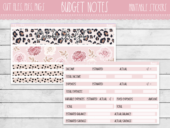 Flowers and Leopard Budget Tracker