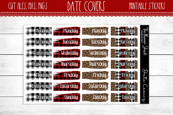 Leopard and Plaid Date Covers