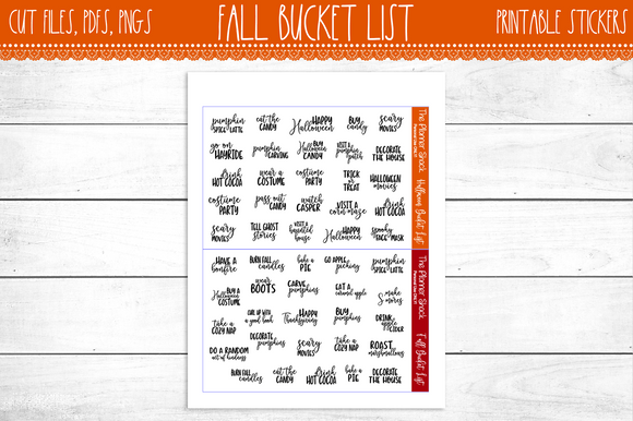 Fall Bucket List | Halloween Bucket List