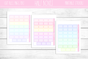 Pastel Half Boxes