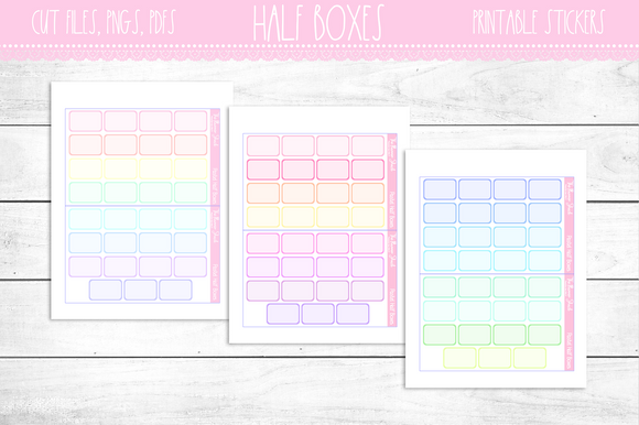 Pastel Half Boxes