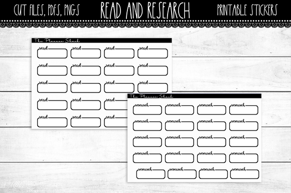 Reading and Research Trackers