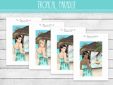 Tropical Retreat A5 Daily Duo Notes Pages